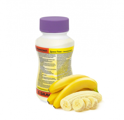 Нутрикомп Дринк Плюс банановый 200 мл. в пластиковой бутылке купить оптом в Чебоксарах