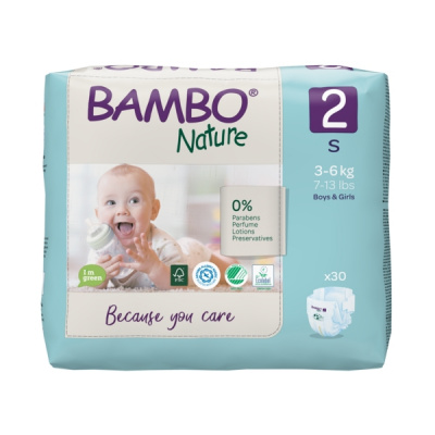 Эко-подгузники Bambo Nature 2 (3-6 кг), 30 шт купить оптом в Чебоксарах
