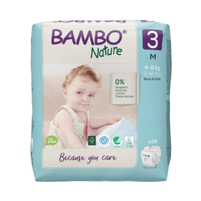 Эко-подгузники Bambo Nature 3 (4-8 кг), 28 шт купить оптом в Чебоксарах